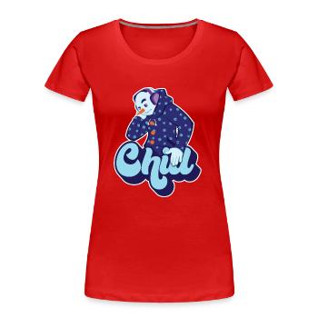 Chill Cool Fun Bonhomme de neige hiver Neige Cadeau de Noël - T-shirt bio Premium Femme - bleu marine - Devant - Mia (176cm)