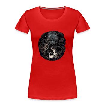 Gloomy Beautiful Witch / Wicca - Women's Premium Organic T-Shirt - navy - Front - Mia (176cm)