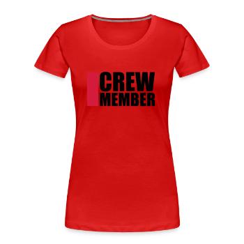 Cool Crew Member Logo-Design - T-shirt bio Premium Femme - bleu marine - Devant - Mia (176cm)