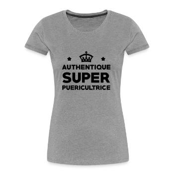 Puériculture / Puéricultrice / Bébé / Maternelle - T-shirt bio Premium Femme -  - Devant - Mia (176cm)