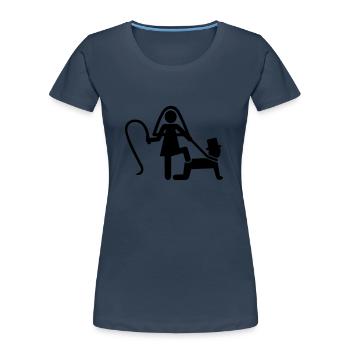 Hochzeit - Frauen Premium Bio T-Shirt - Navy - Vorne - Mia (176cm)