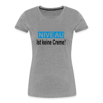 niveau - Frauen Premium Bio T-Shirt - Navy - Vorne - Mia (176cm)