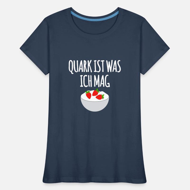 Quark mit Erdbeeren Frauen Premium Bio T-Shirt