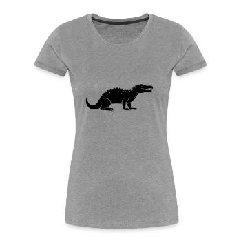 Krokodil - Frauen Premium Bio T-Shirt - Navy - Vorne - Mia (176cm)