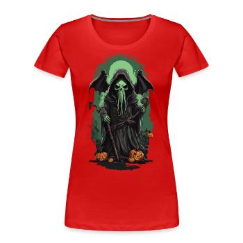 Grim Reaper Cthulhu Halloween Monster Design - T-shirt bio Premium Femme - bleu marine - Devant - Mia (176cm)