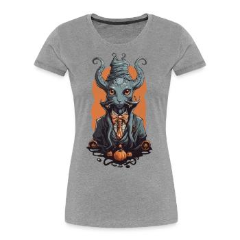 Halloween Magier Monster Kreatur der Magie - Frauen Premium Bio T-Shirt - Navy - Vorne - Mia (176cm)