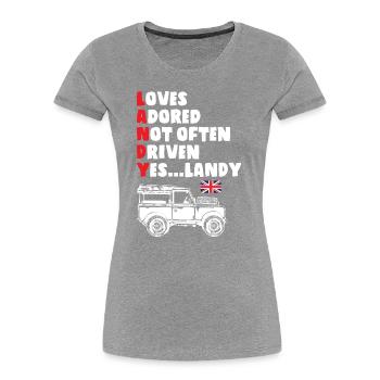 Its Landy - Women's Premium Organic T-Shirt - navy - Front - Mia (176cm)