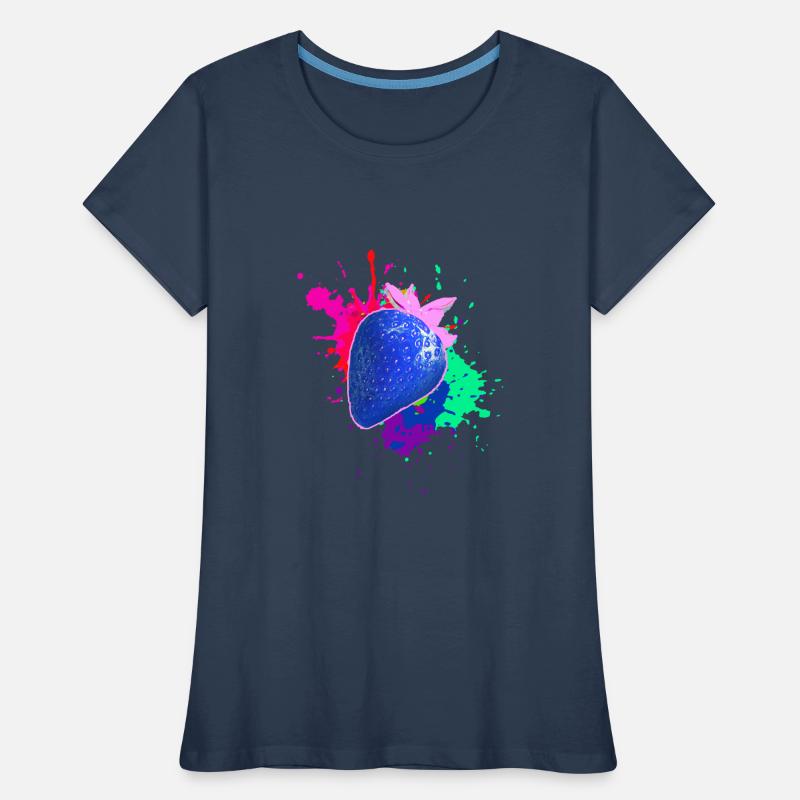 pop-art,erdbeere,farbklecks, splash Frauen Premium Bio T-Shirt