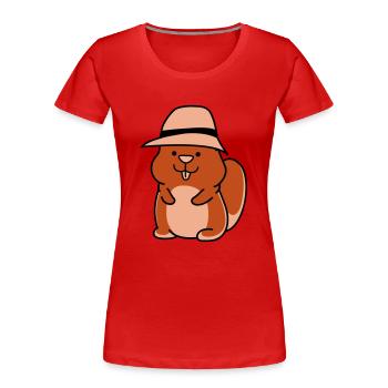 Hamster Funny - Women's Premium Organic T-Shirt - navy - Front - Mia (176cm)