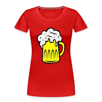Beer 002 - Women's Premium Organic T-Shirt - navy - Front - Mia (176cm)