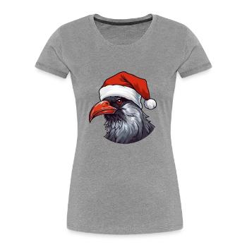 Krähe Rabe Weihnachten Tier Kopf - Frauen Premium Bio T-Shirt - Navy - Vorne - Mia (176cm)