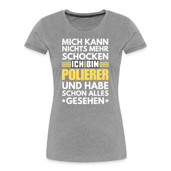 Nicht schockbarer Polierer - Frauen Premium Bio T-Shirt - Navy - Vorne - Mia (176cm)