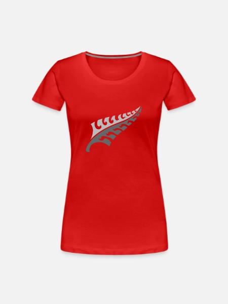 Jagged Neuer Silberfarn NEUSEELAND - Frauen Premium Bio T-Shirt - Navy
