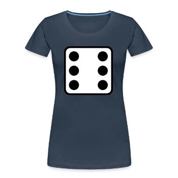 Cube symbol design for personalize - Women's Premium Organic T-Shirt - navy - Front - Mia (176cm)