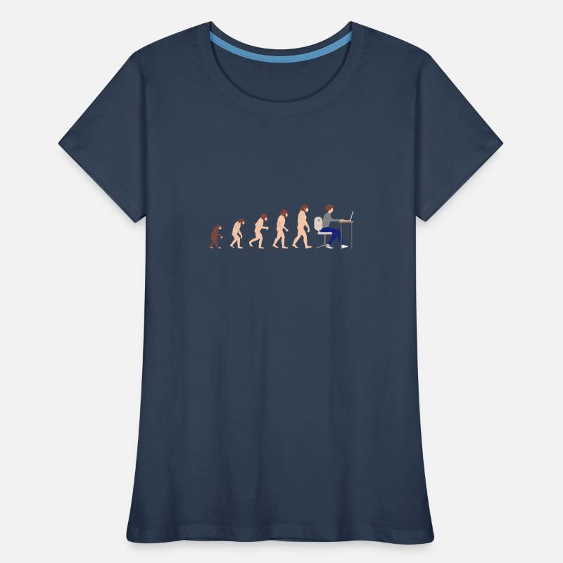 Evolution Entwickler Programmierer Lustiges Gift Frauen Premium Bio T-Shirt