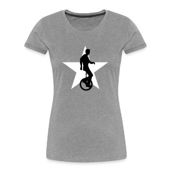 einradfahrer_2c - Women's Premium Organic T-Shirt - navy - Front - Mia (176cm)