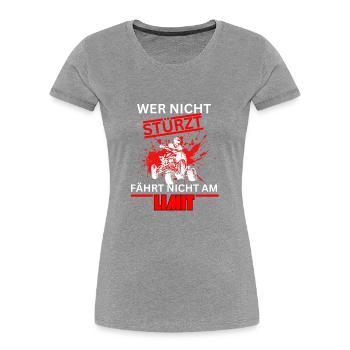 If you don't crash, you don't ride at the limit - quad - Women's Premium Organic T-Shirt - navy - Front - Mia (176cm)