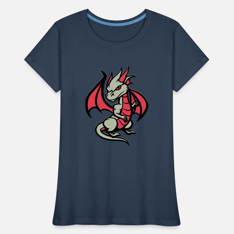 drache comic Frauen Premium Bio T-Shirt