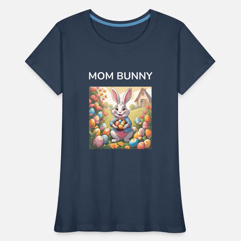 Mom Bunny Easter Egg Easter Gift Women's Premium Organic T-Shirt