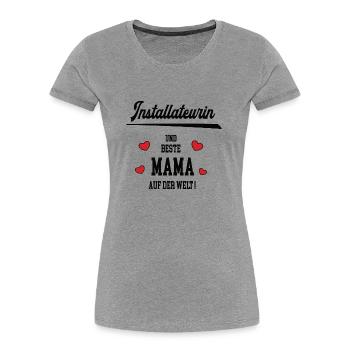 Beste Mama Installateurin Muttertag Geburtstag Geb - Frauen Premium Bio T-Shirt - Navy - Vorne - Mia (176cm)