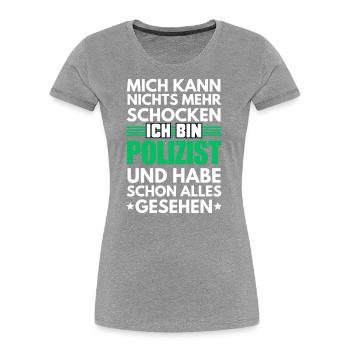 Non-shockable policeman - Women's Premium Organic T-Shirt - navy - Front - Mia (176cm)