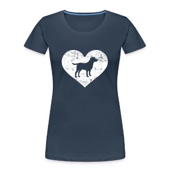 Labrador - Women's Premium Organic T-Shirt - navy - Front - Mia (176cm)