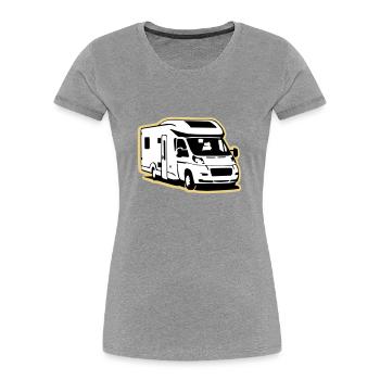Camper Wohnmobil (3 color) - Frauen Premium Bio T-Shirt - Navy - Vorne - Mia (176cm)