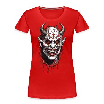 Terrifying Demons Horror Halloween Design - Women's Premium Organic T-Shirt - navy - Front - Mia (176cm)