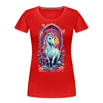 Licorne pastel magique meilleur ami pour les filles - T-shirt bio Premium Femme - bleu marine - Devant - Mia (176cm)