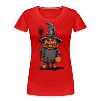 Hexe Kürbis Geist Halloween Magie Design - Frauen Premium Bio T-Shirt - Navy - Vorne - Mia (176cm)