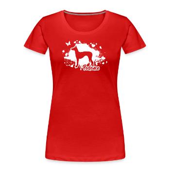 PODENCO Hund Hund Windhund Wilsigns - Frauen Premium Bio T-Shirt -  - Vorne - Mia (176cm)