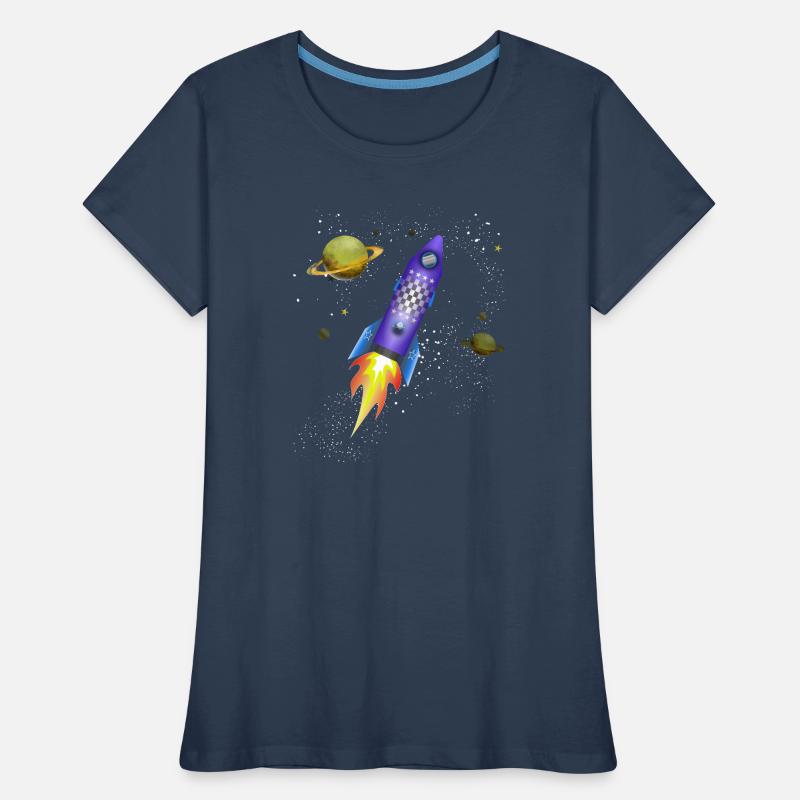Fusée dans l'espace T-shirt bio Premium Femme