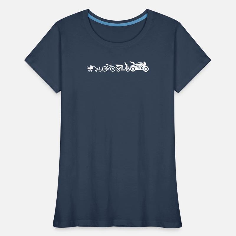 Motorcycle Evolution Motorcycles Development Funny Women's Premium Organic T-Shirt