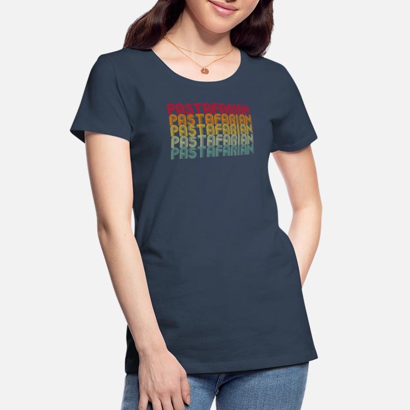 Rainbow Font Stack Pattern Women's Premium Organic T-Shirt