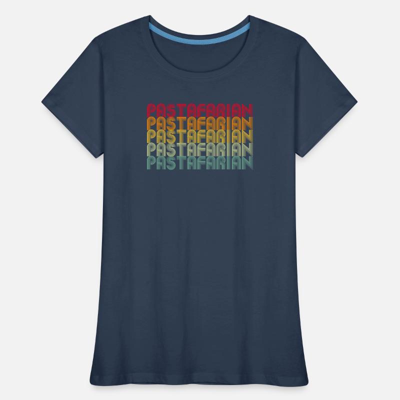 Rainbow Font Stack Pattern Women's Premium Organic T-Shirt
