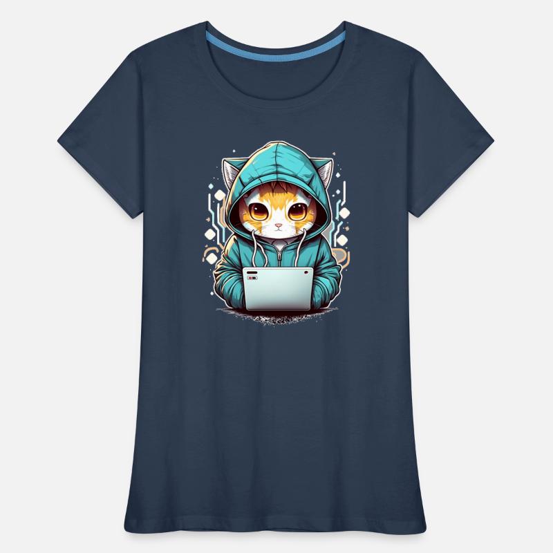 Codage chat T-shirt bio Premium Femme