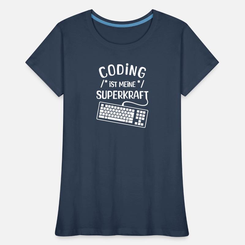 Code Skripting Statement Computerfreak Developer Frauen Premium Bio T-Shirt