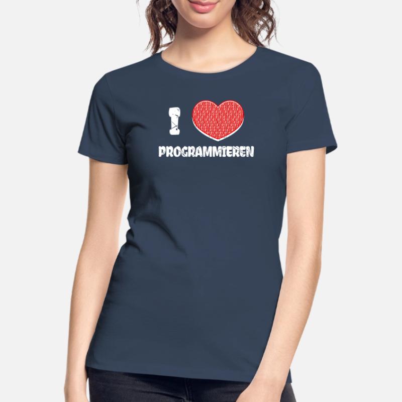 Developer Herz Programmierer Statement Informatik Frauen Premium Bio T-Shirt