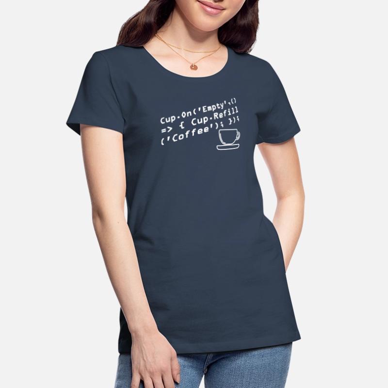 Programmers generate code from coffee Women's Premium Organic T-Shirt