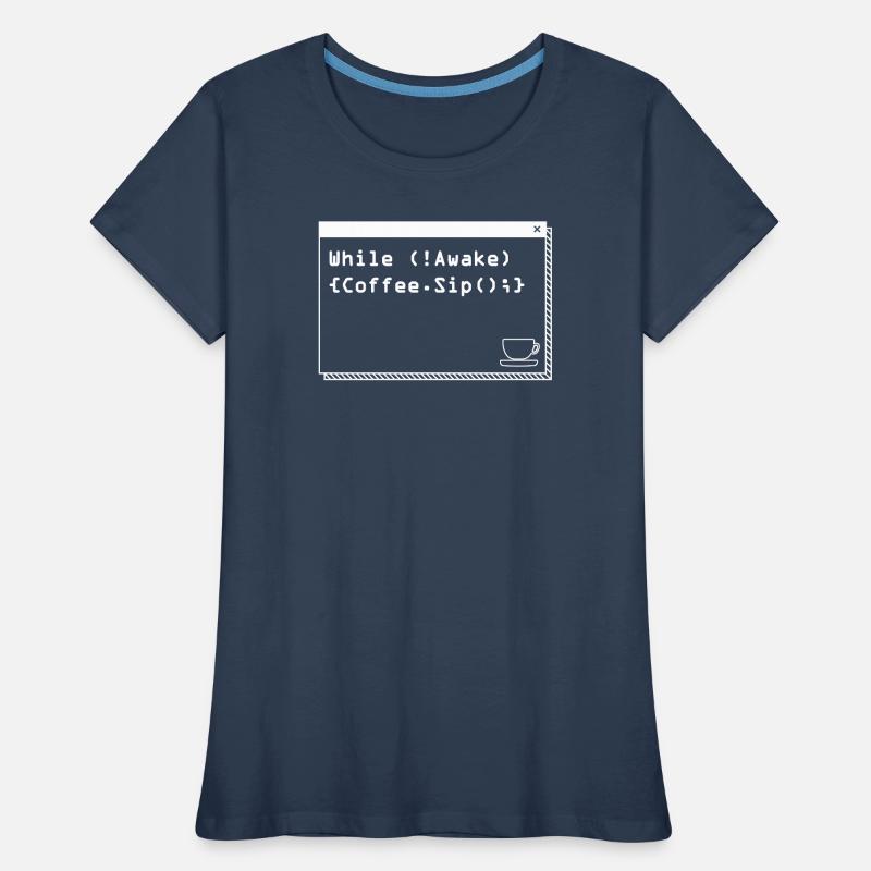 Les programmeurs génèrent du code à partir de café T-shirt bio Premium Femme
