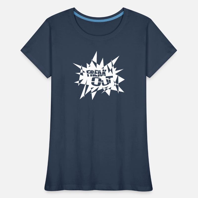 Angular Explosion Burst Text Women's Premium Organic T-Shirt