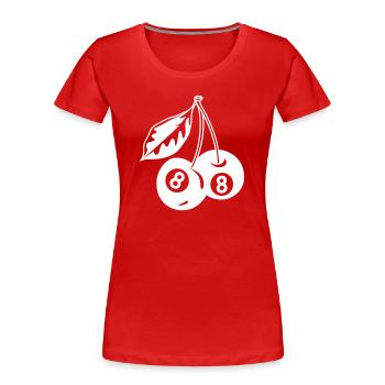 8-Ball Cherries Creative Minimalist - Women's Premium Organic T-Shirt - navy - Front - Mia (176cm)