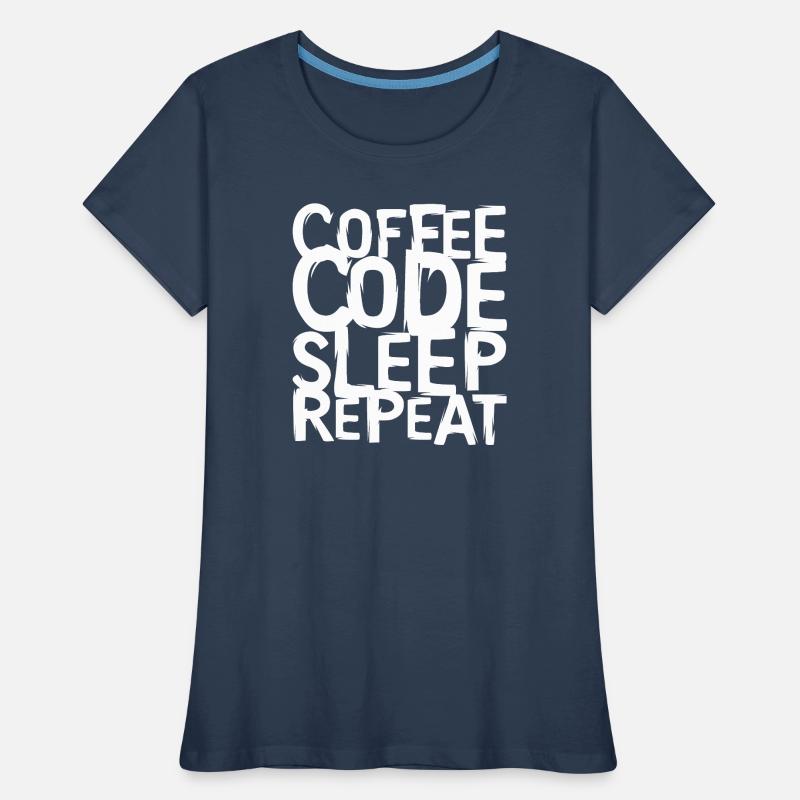 coffee code Programmeur - Informatique Travail Logo T-shirt bio Premium Femme