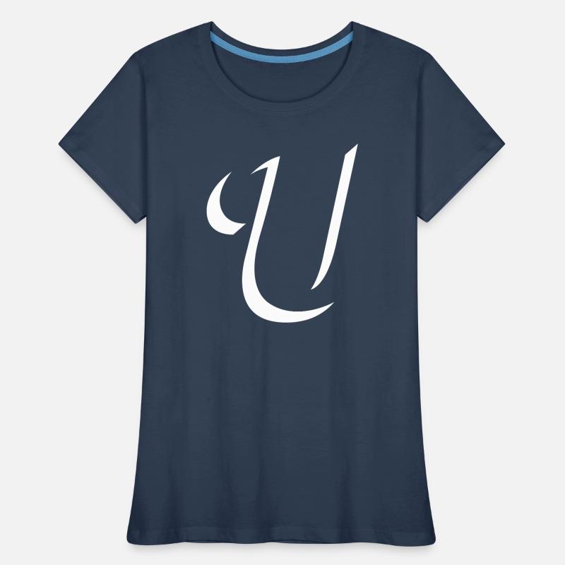 Elegant Letter U pattern with dynamic shape Women's Premium Organic T-Shirt
