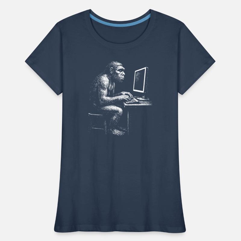 Digital Coder Homo Erectus Geschenk Frauen Premium Bio T-Shirt