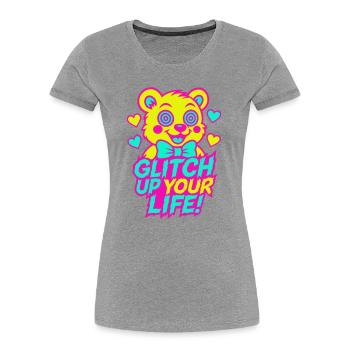 Glitch Up your Life! Motiv 2 - Frauen Premium Bio T-Shirt - Navy - Vorne - Mia (176cm)