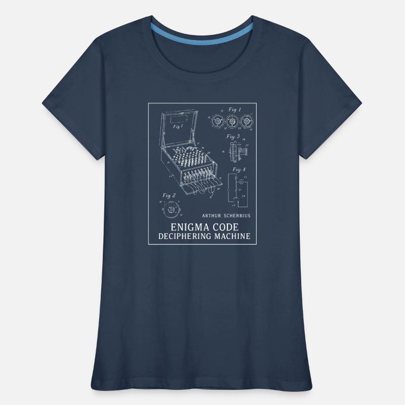 Illustration de la machine à déchiffrer le code Enigma T-shirt bio Premium Femme