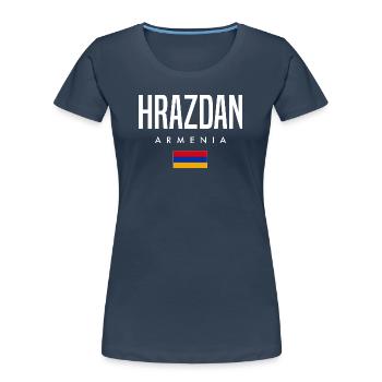 Hrazdan Armenien - Frauen Premium Bio T-Shirt - Navy - Vorne - Mia (176cm)