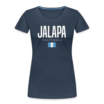 Jalapa Guatemala Guatemalteken - Frauen Premium Bio T-Shirt - Navy - Vorne - Mia (176cm)