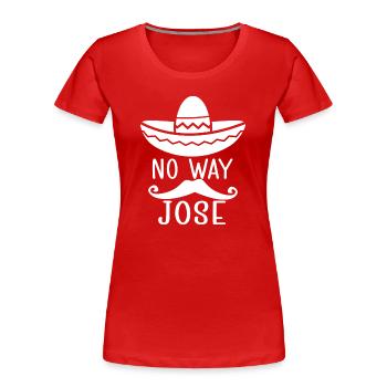 Auf keinen Fall Jose Sombrero - Frauen Premium Bio T-Shirt - Navy - Vorne - Mia (176cm)